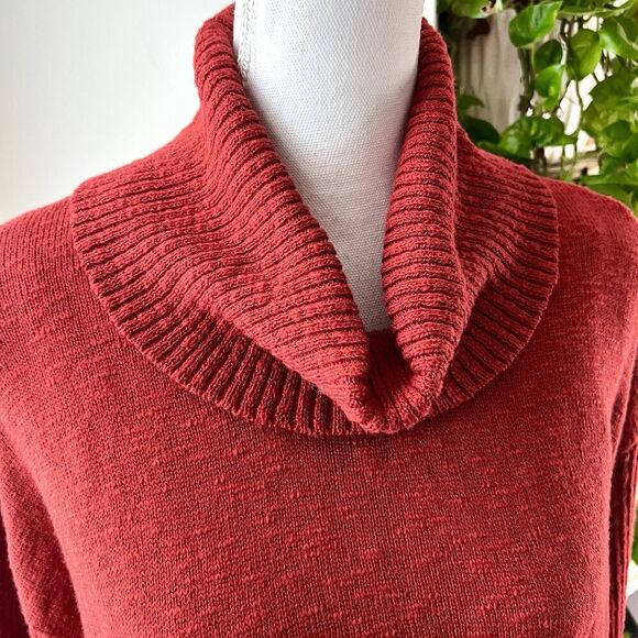 Wonderly Gourmet Red Soft Cozy Cowl Neck Pullover Sweater - Size Large - Picture 2 of 9